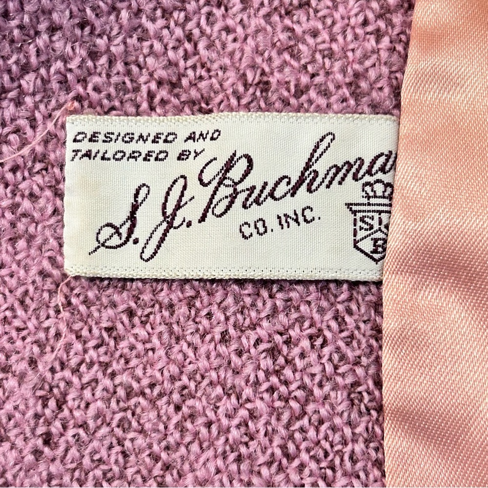 Vintage Girl Coat Pant Set 2 to 3 Years Pink Mauve Worsted Wool Samantha *FLAWS - Picture 4 of 16